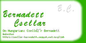 bernadett csellar business card